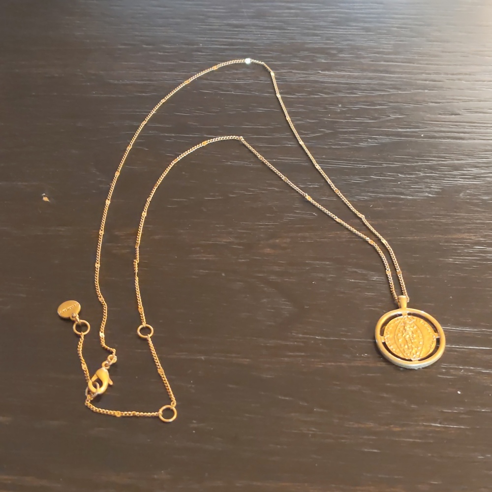 Stella & Dot Gold Coin Necklace - Picture 2 of 9